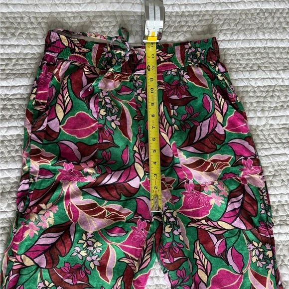 Cynthia Rowley Floral Wide Leg Pants & Top Set, Size Medium - Picture 8 of 14
